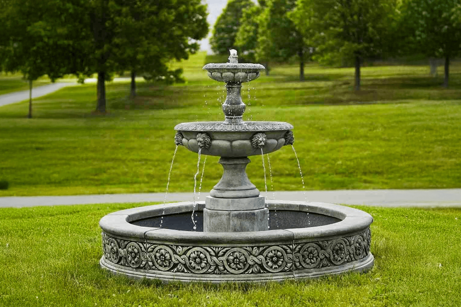 classic large garden fountain
