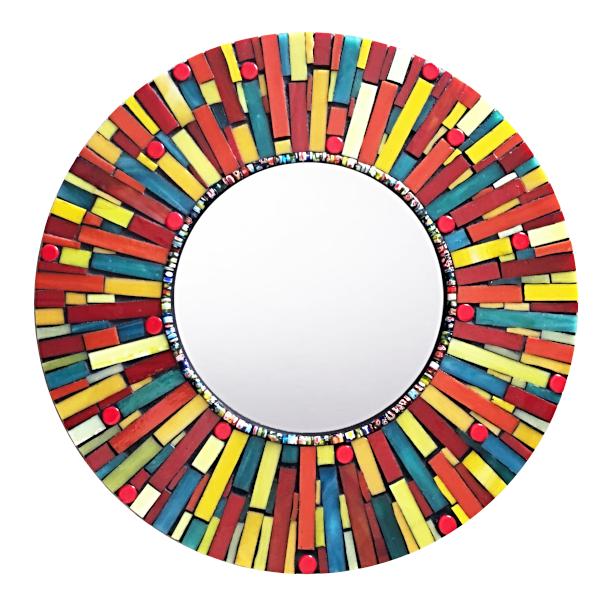 Colorful Stained Glass Mirror – Green Street Mosaics
