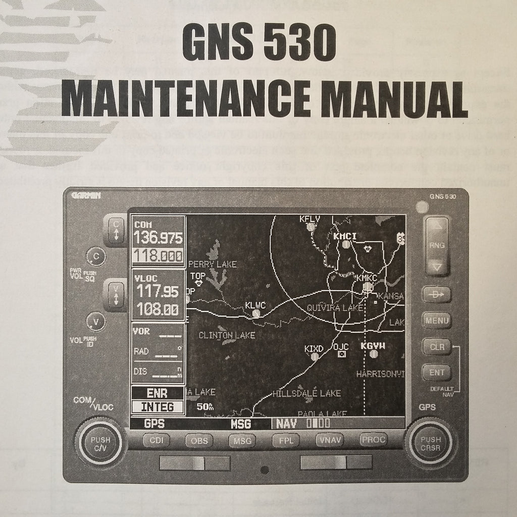 Garmin GNS 530 Maintenance Manual. G's