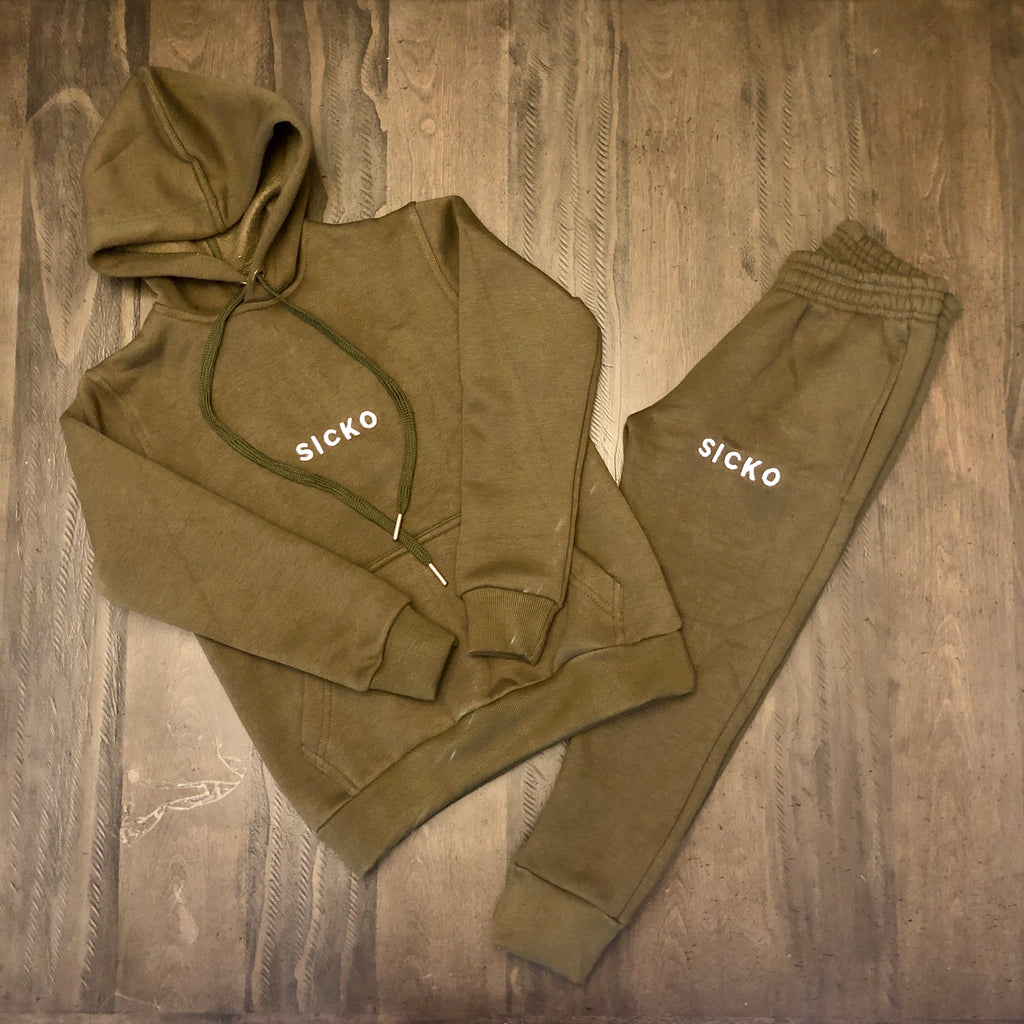 kids brown sweatsuit