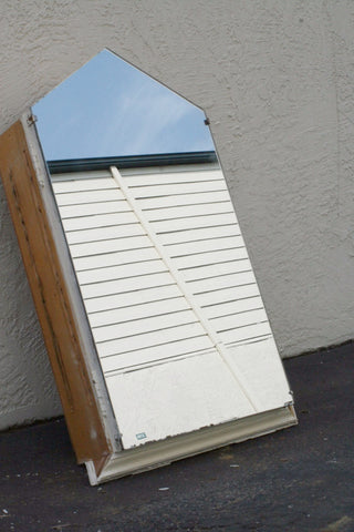 Medicine Cabinet With Mirror Glass Door Gable Shaped Relics