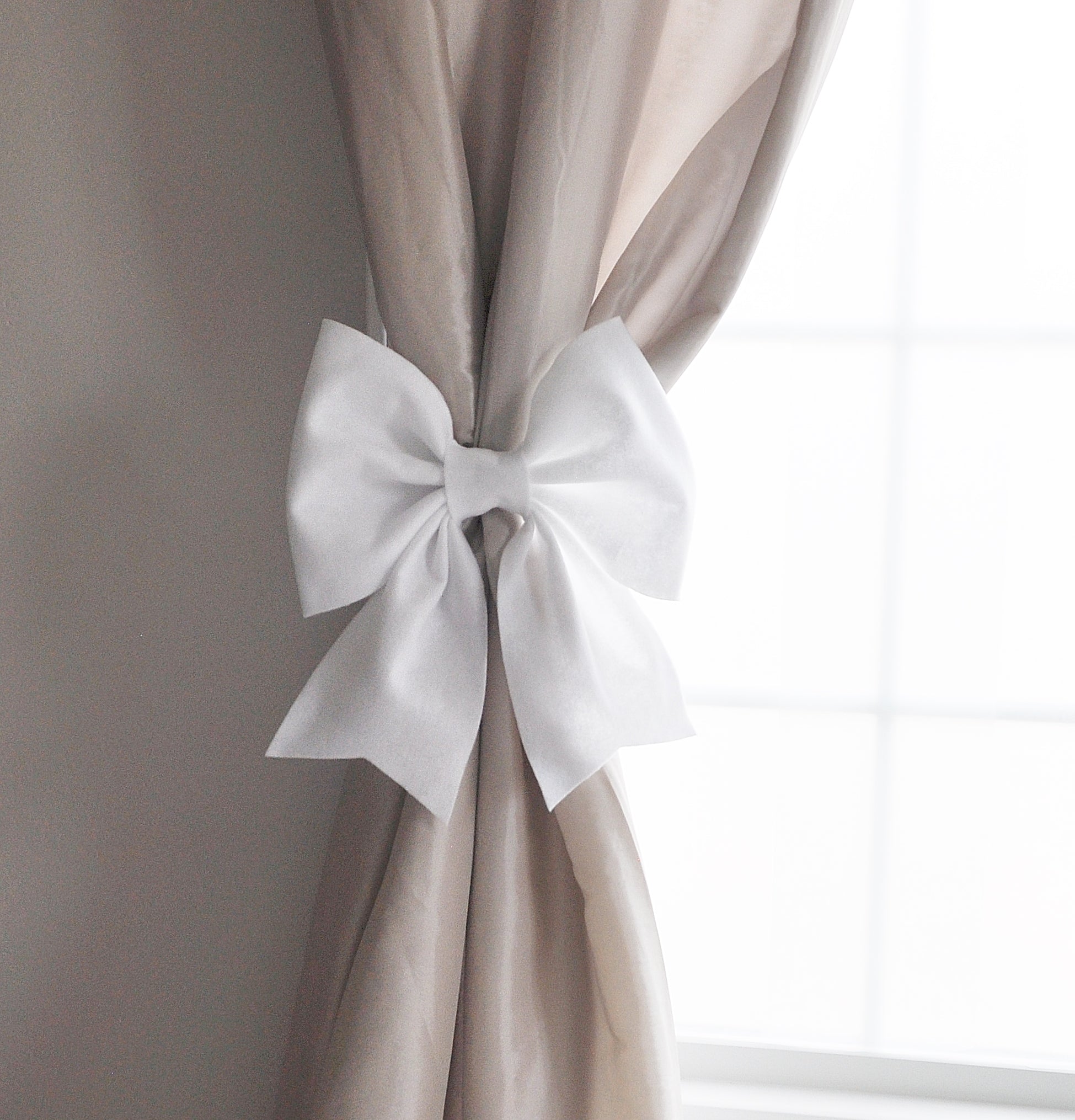 white curtain fabric with grey stars