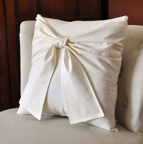 Black and White Big Bow Pillow Decorative Throw Pillow Modern