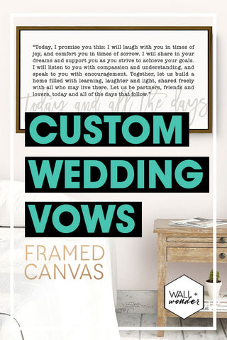 framed custom vows