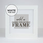 White Wood Derby Frame - with 1.5 inch mat