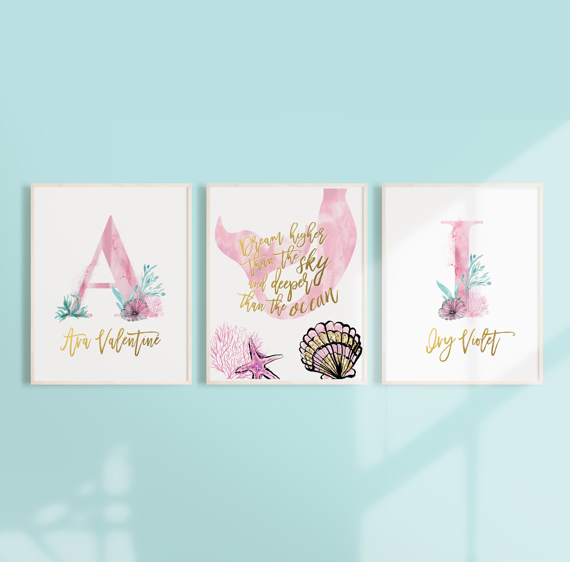 Mermaid Nursery Wall Art Perfect For Twin Sister