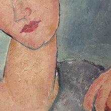 Load image into Gallery viewer, Vintage Figurative Art, Expressionism, Italian Wall Art - &quot;Woman with Red Hair,&quot; by Amedeo Modigliani (1917)
