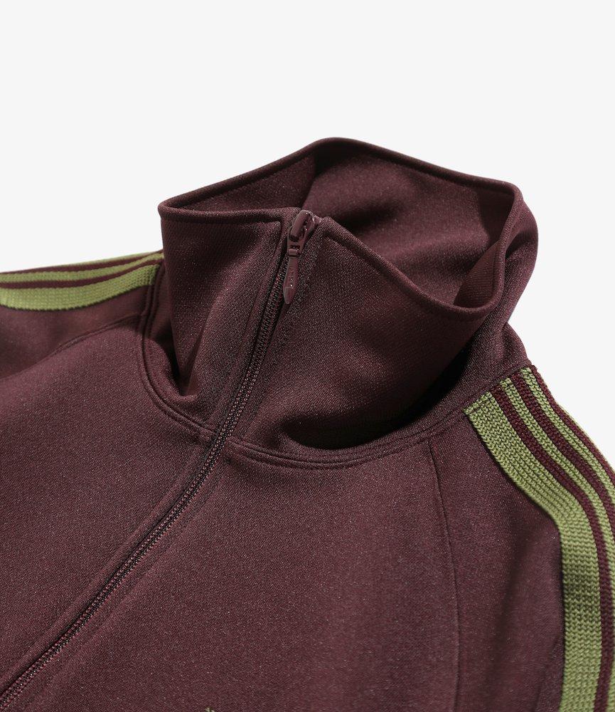 TRACK JACKET POLY SMOOTH - MAROON / GREEN