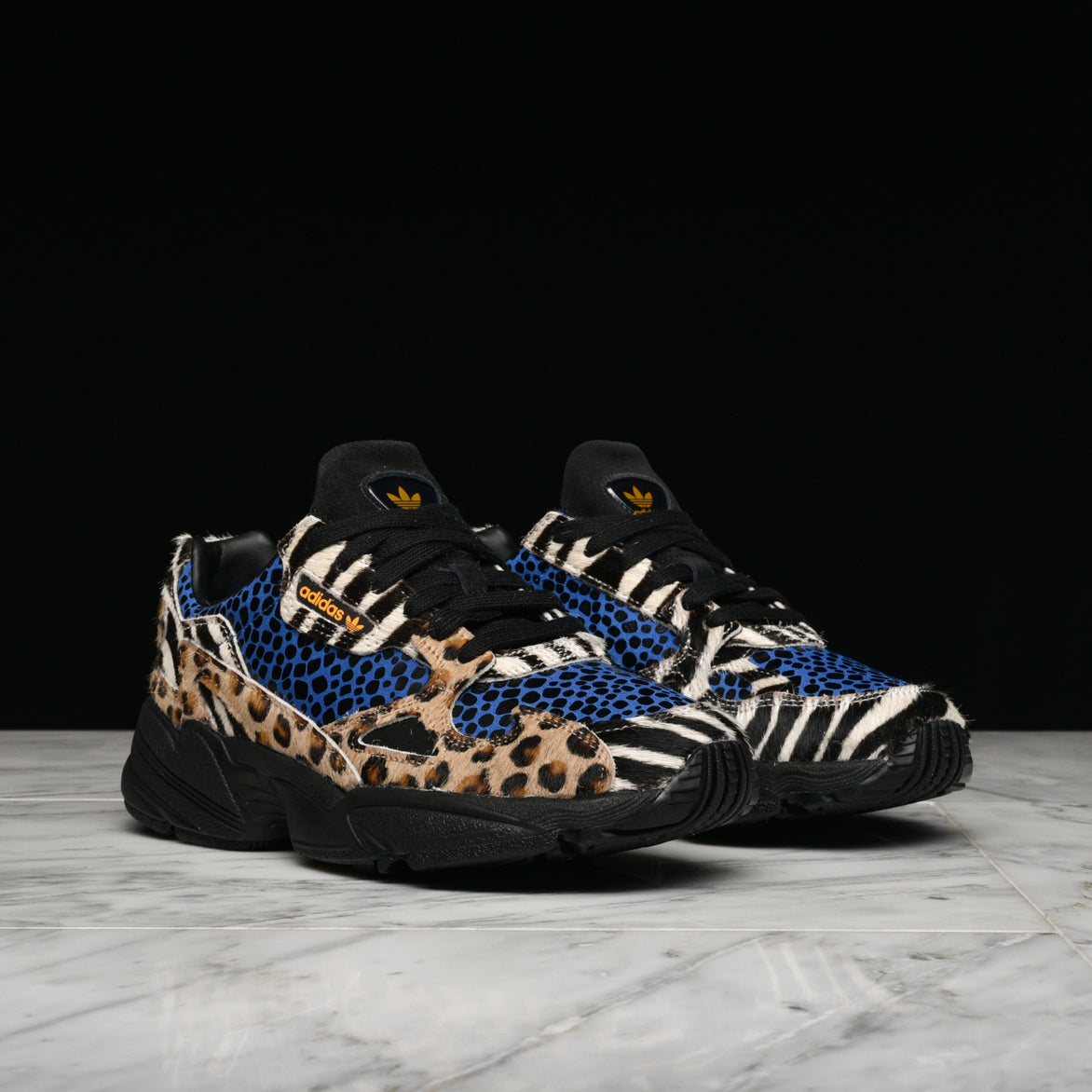 adidas falcon leopard print trainers