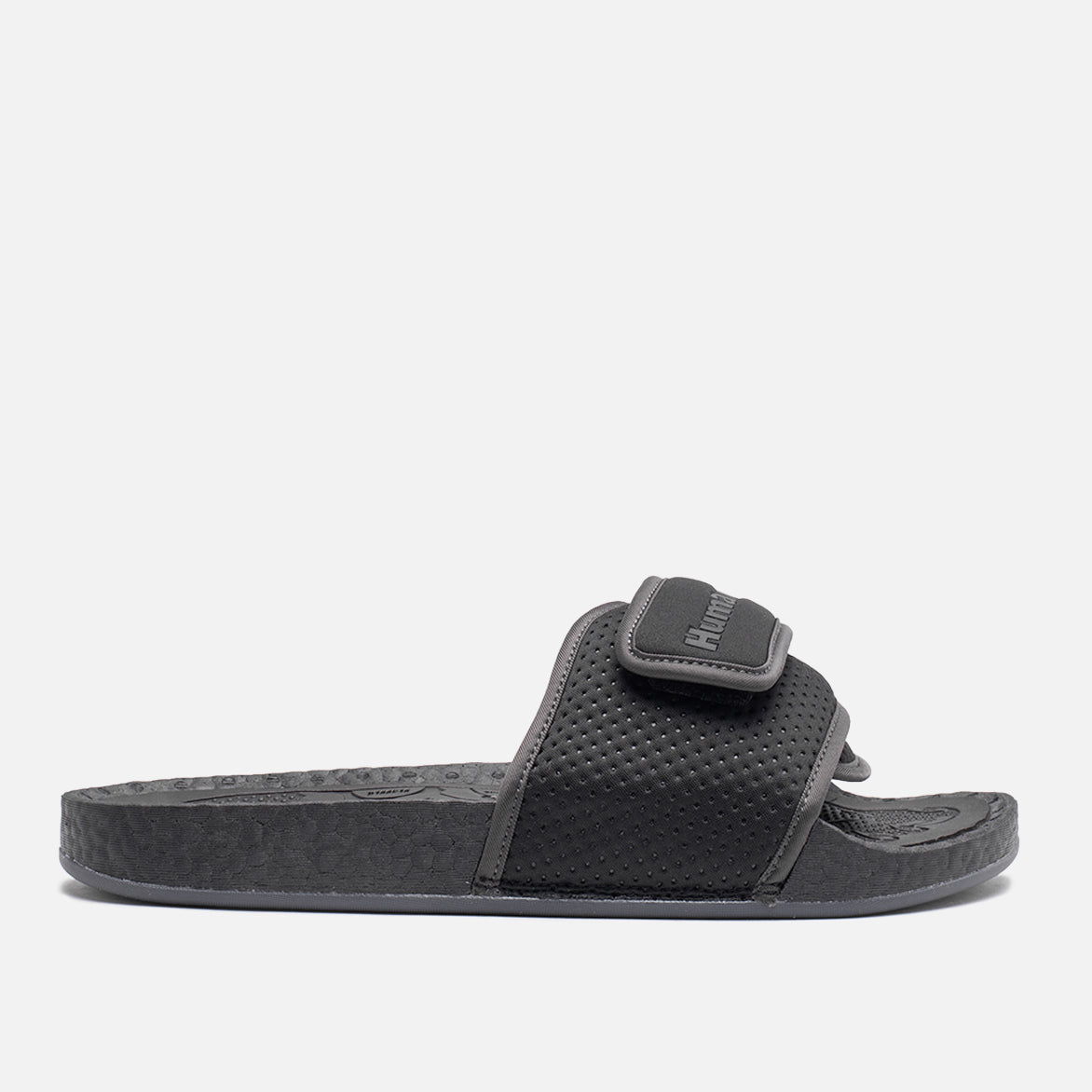 triple black adidas slides