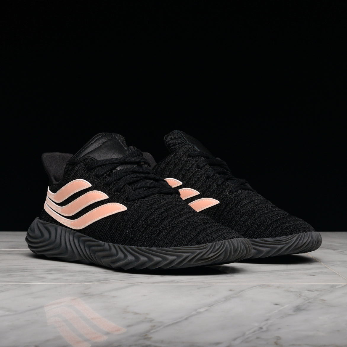 adidas pink & black sobakov trainers