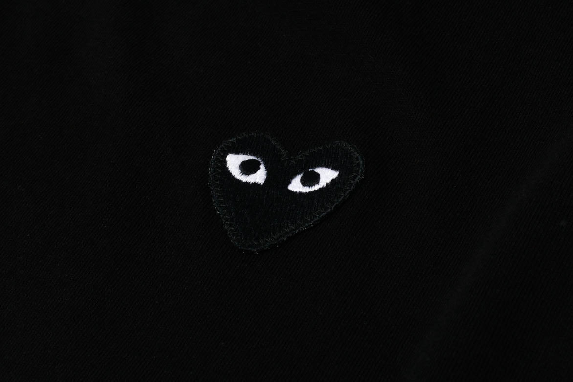 cdg grey black heart