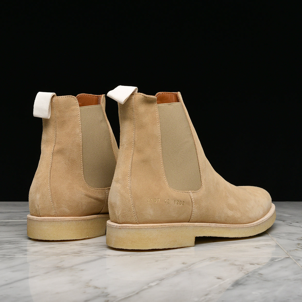 common projects chelsea boots tan