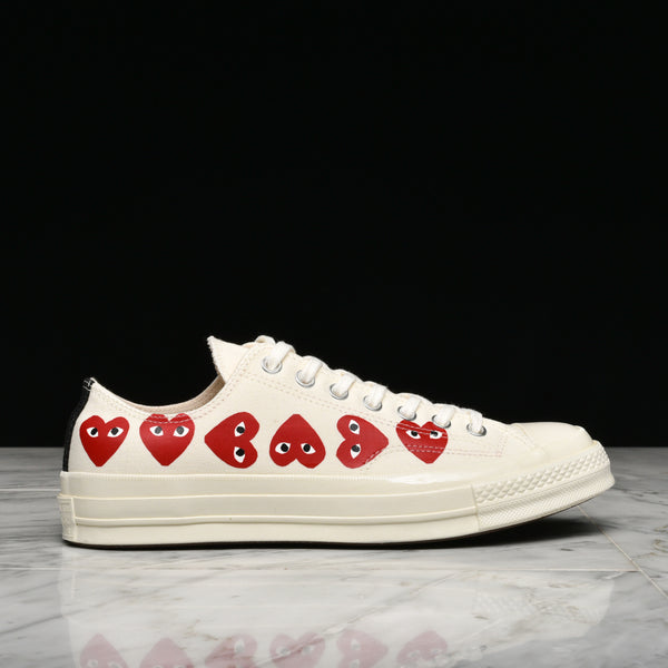 cdg converse hearts