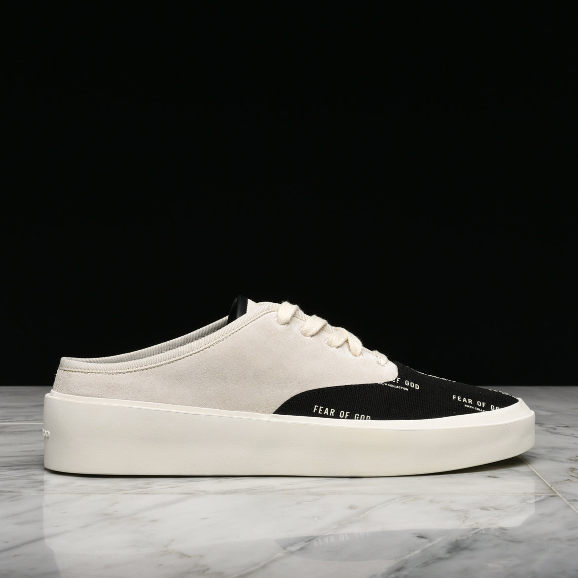 fear of god black backless sneakers