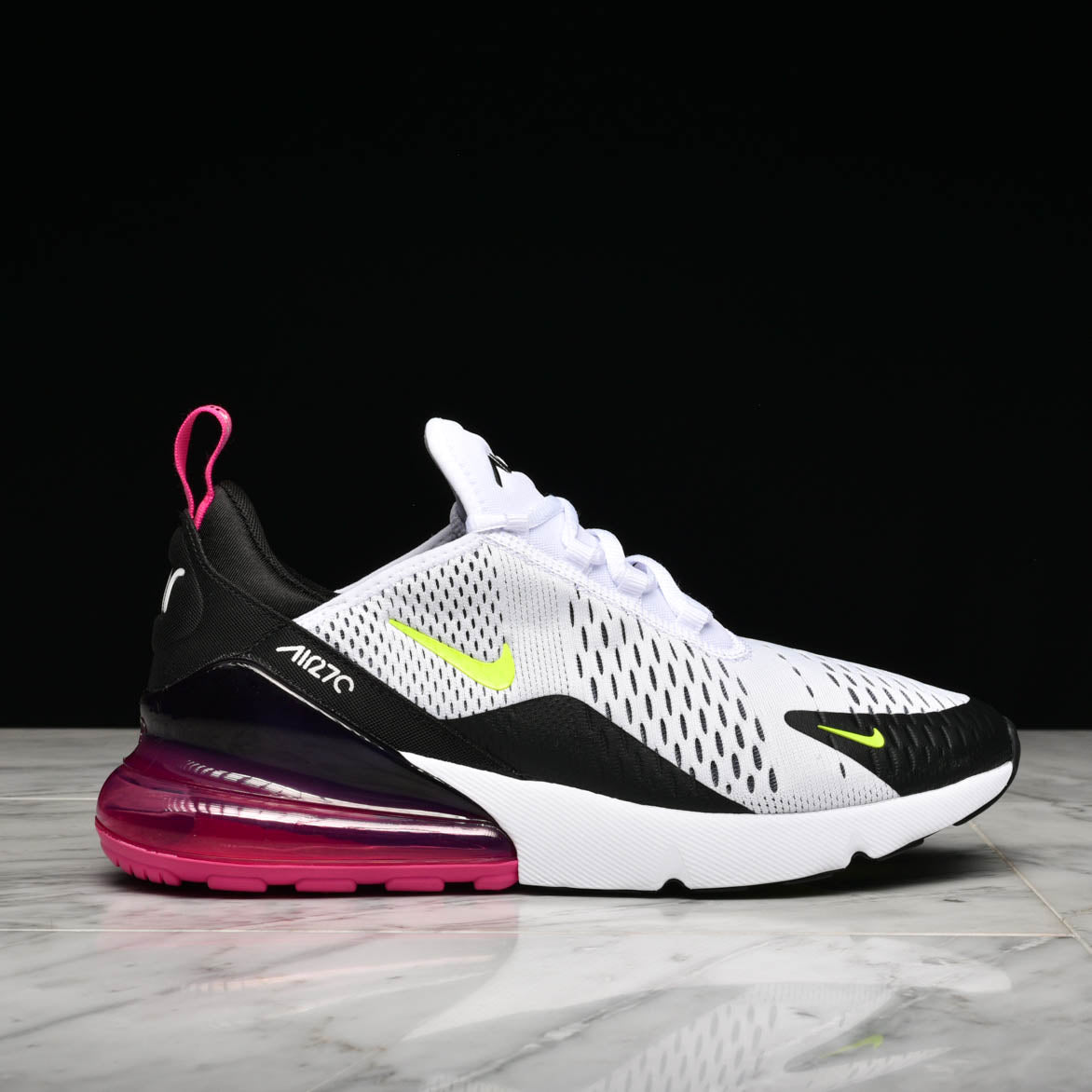 nike air max 270 white volt laser fuchsia