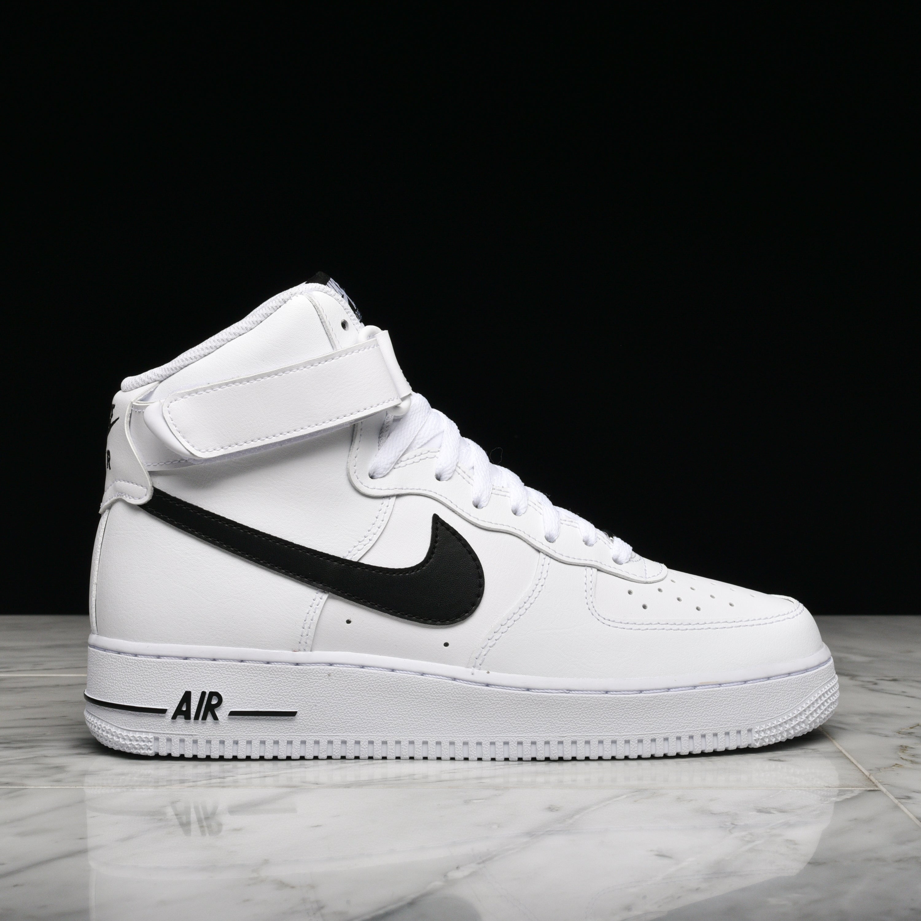 air force 1 black and white high top