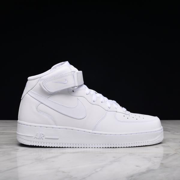 white mid nike air force one