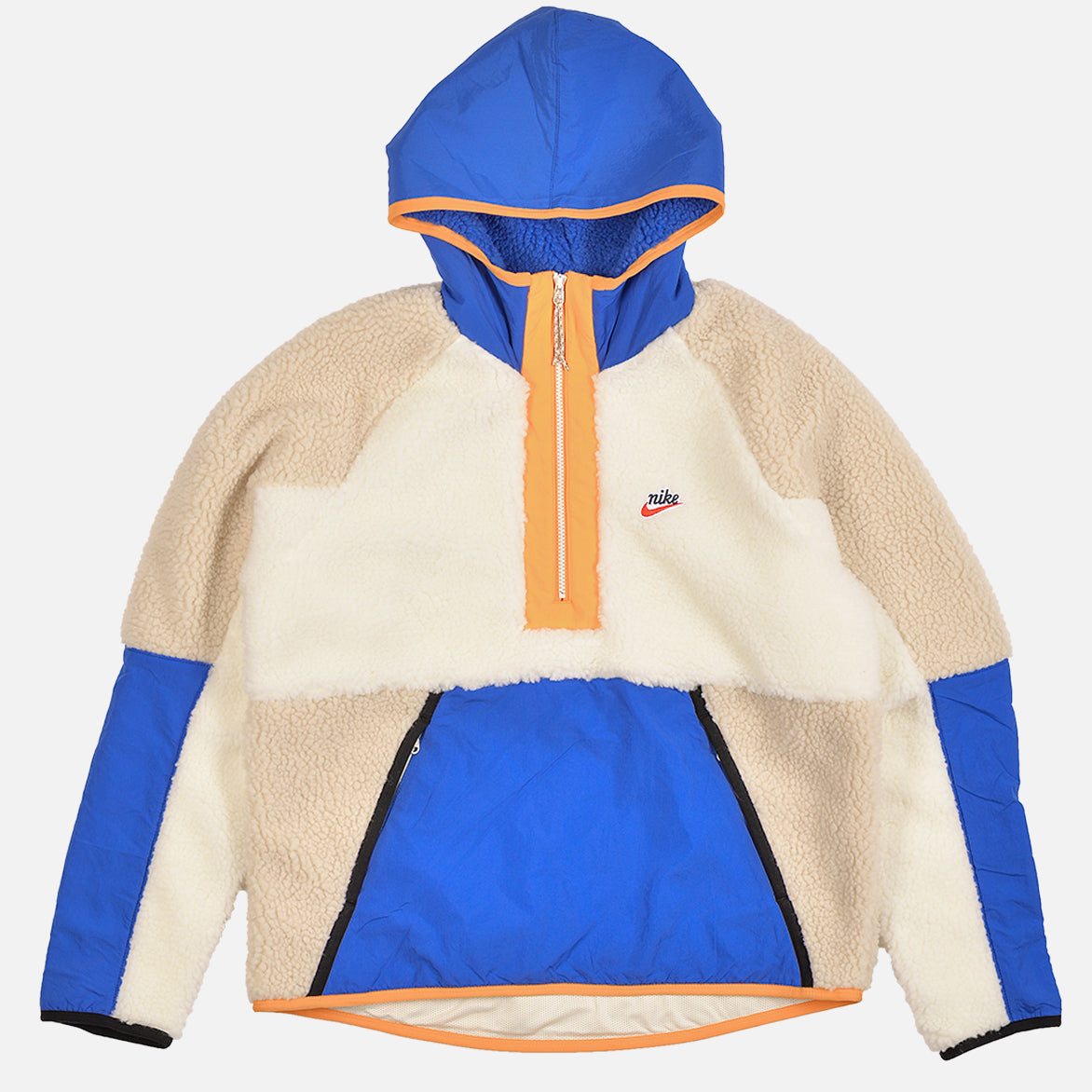 NSW 1/2 ZIP SHERPA HOODIE - SAIL / GAME 