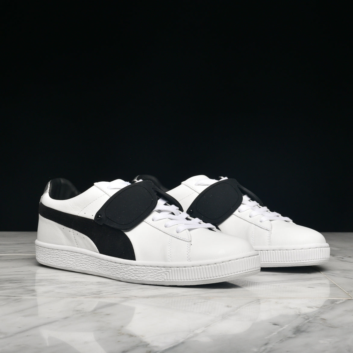 puma suede classic white black