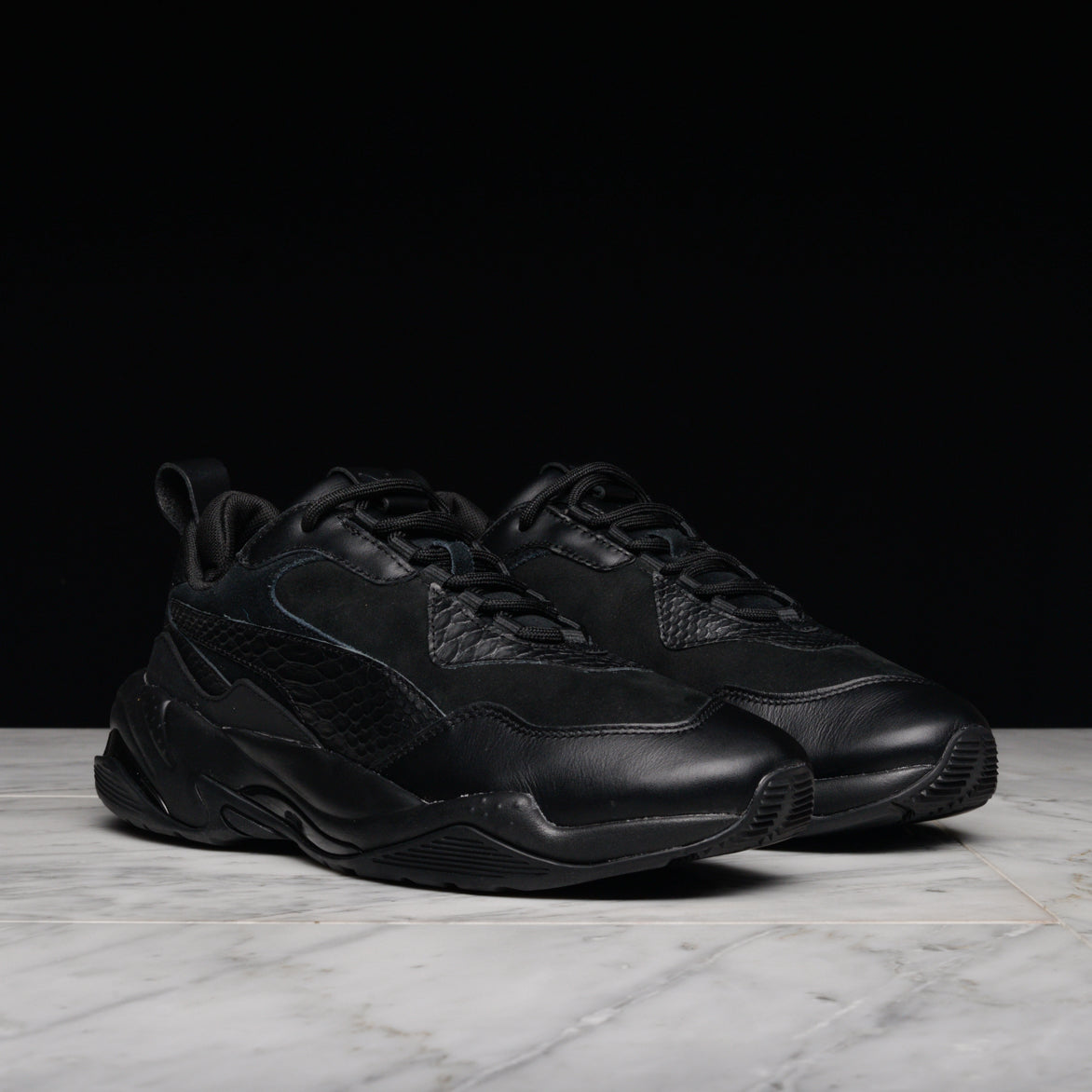 puma thunder black on feet