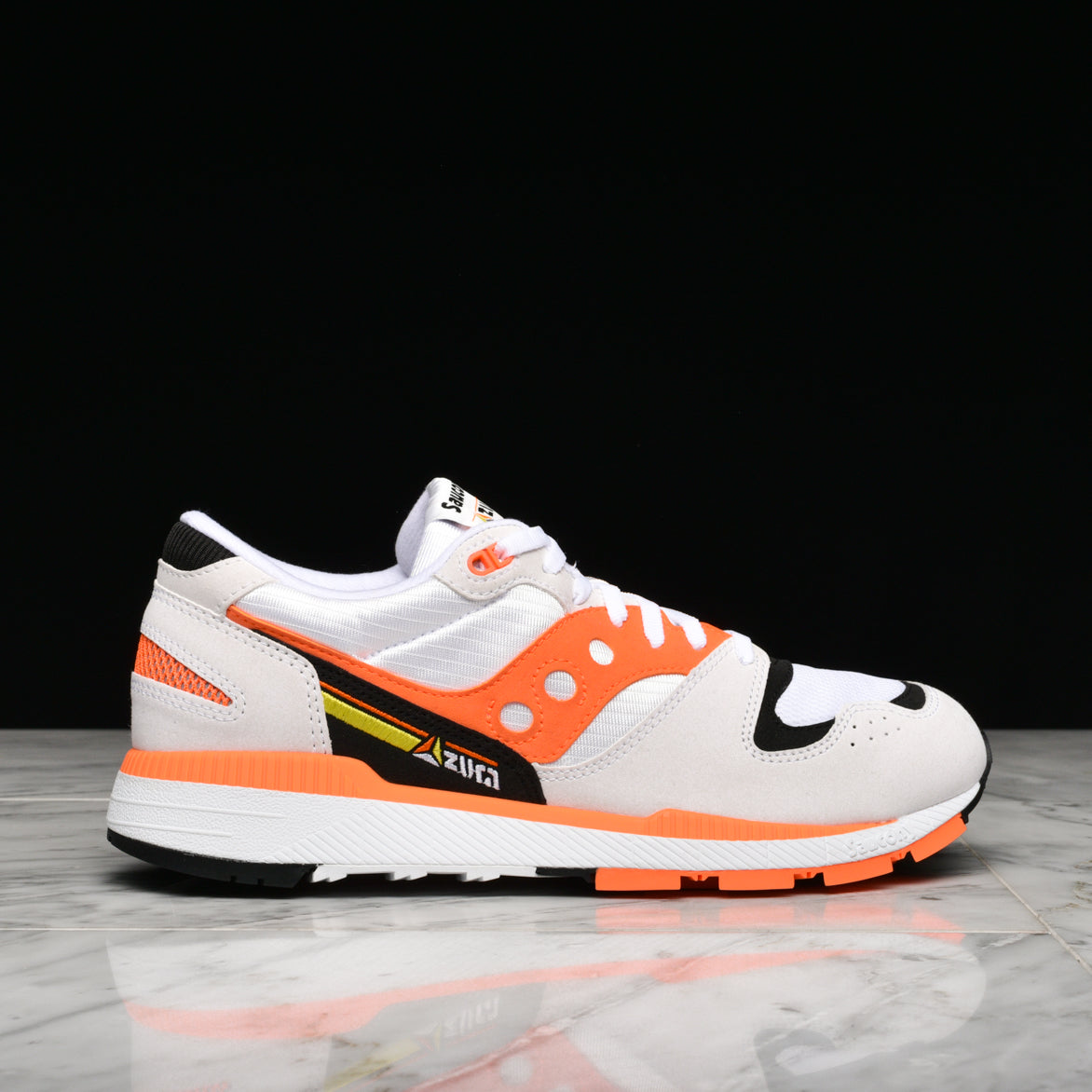 saucony azura white orange black