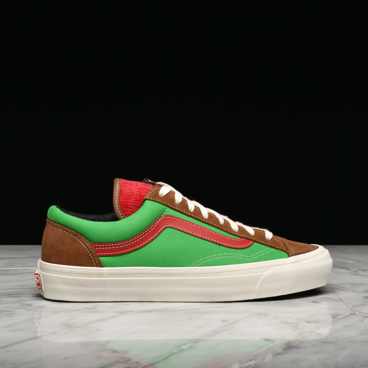 green lace up vans