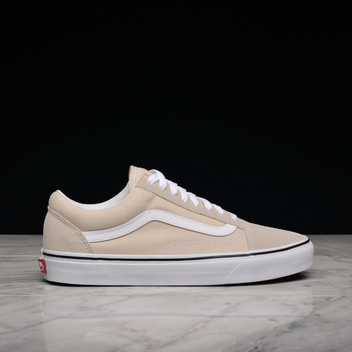 vans old skool birch white