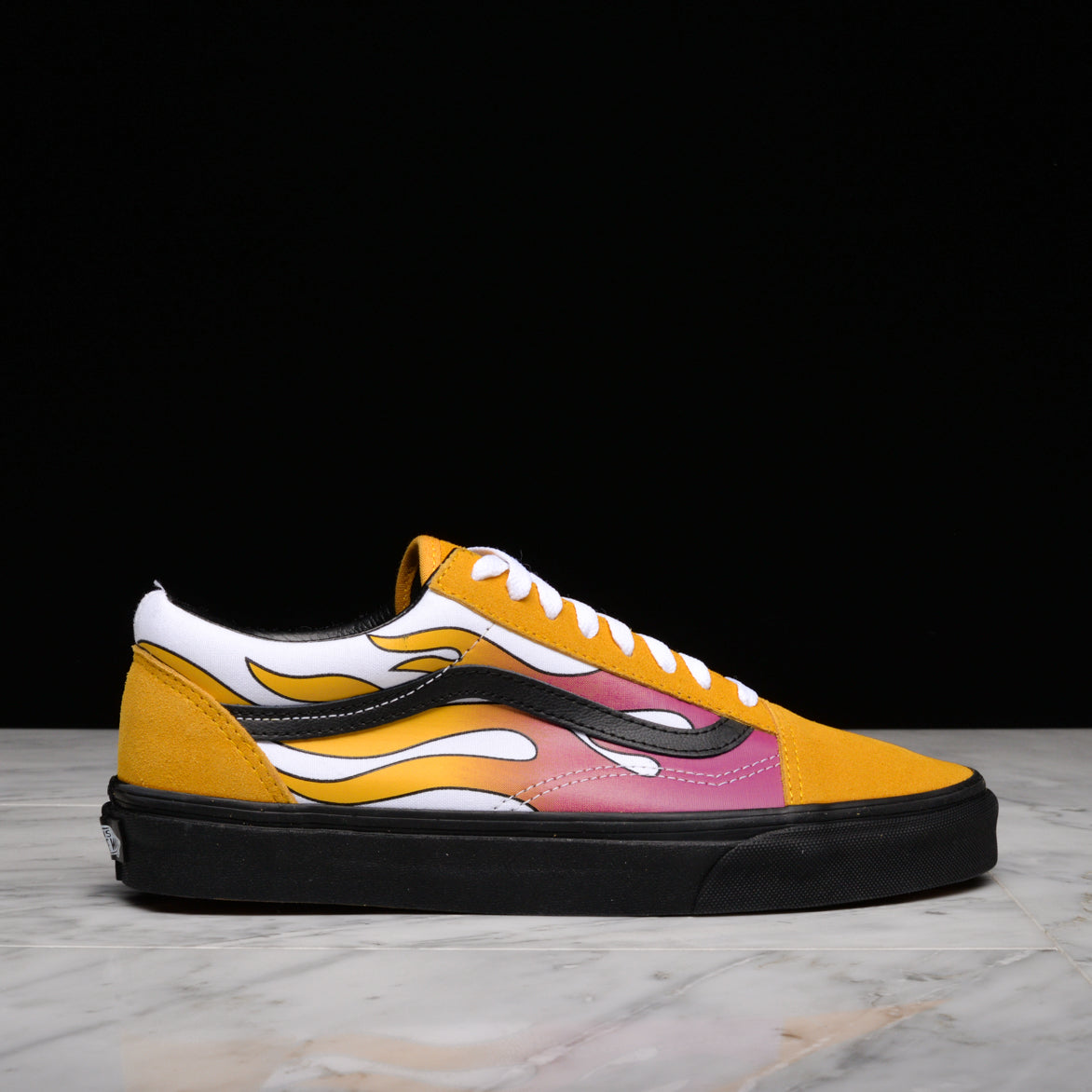 vans old skool flame banana