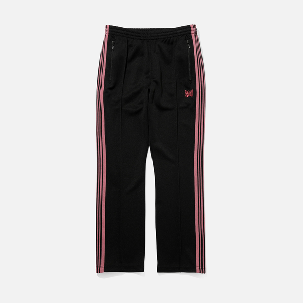 NARROW TRACK PANT POLY SMOOTH - BLACK / PINK | lapstoneandhammer.com