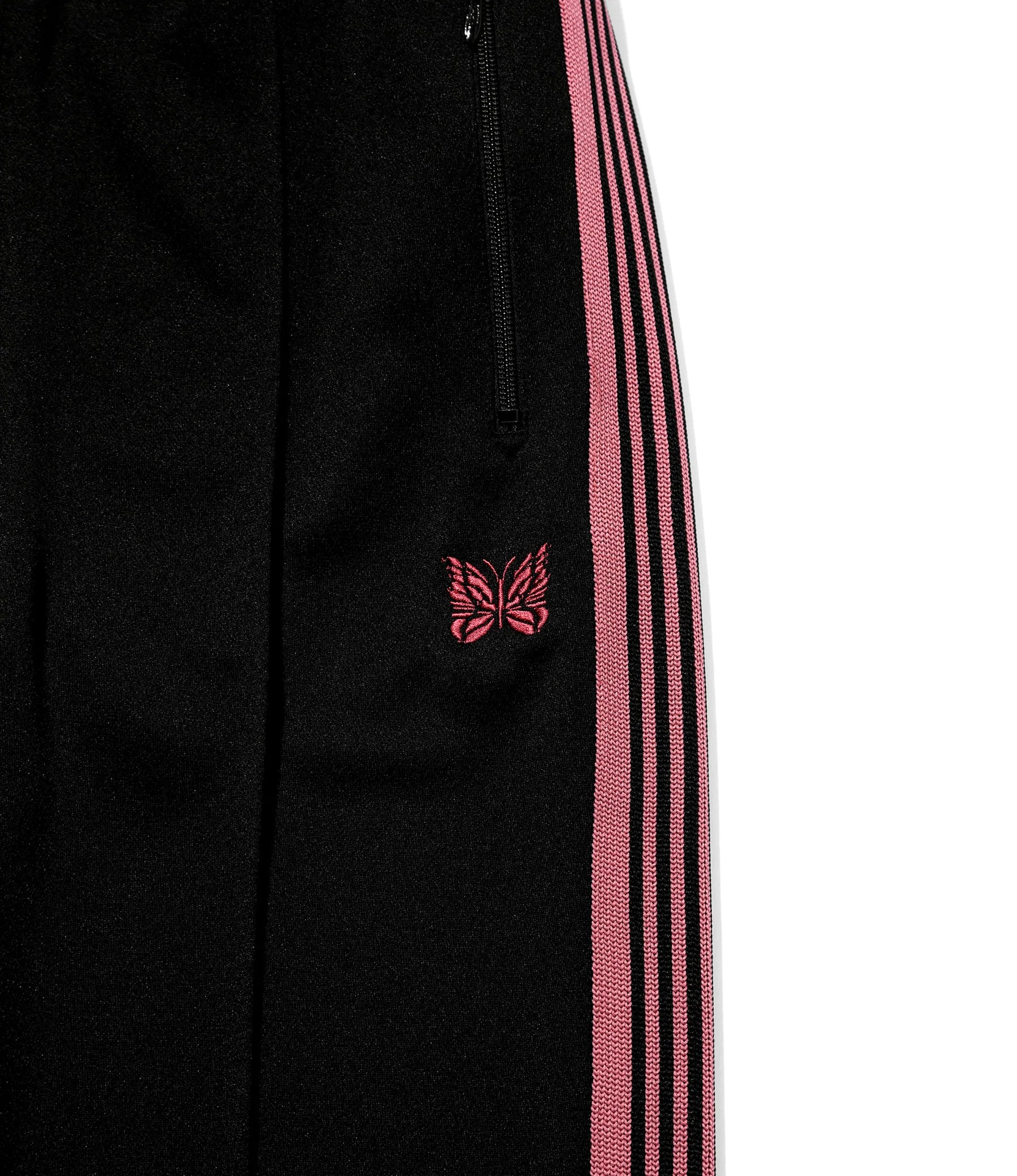 NARROW TRACK PANT POLY SMOOTH - BLACK / PINK | lapstoneandhammer.com