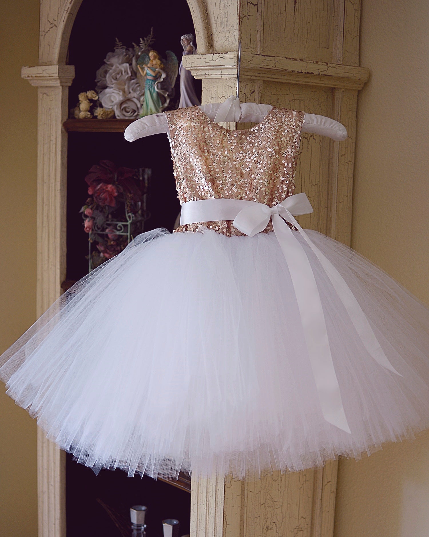 champagne tutu flower girl dresses