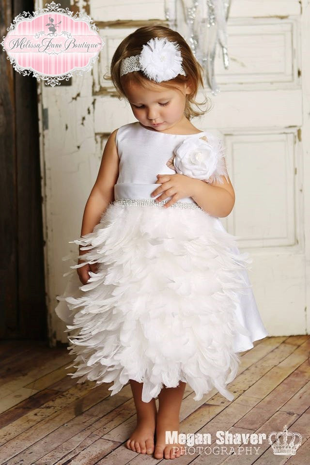 Sweet as a Angel Girl Feather Apron Dress | MelissaJaneDesigns ...
