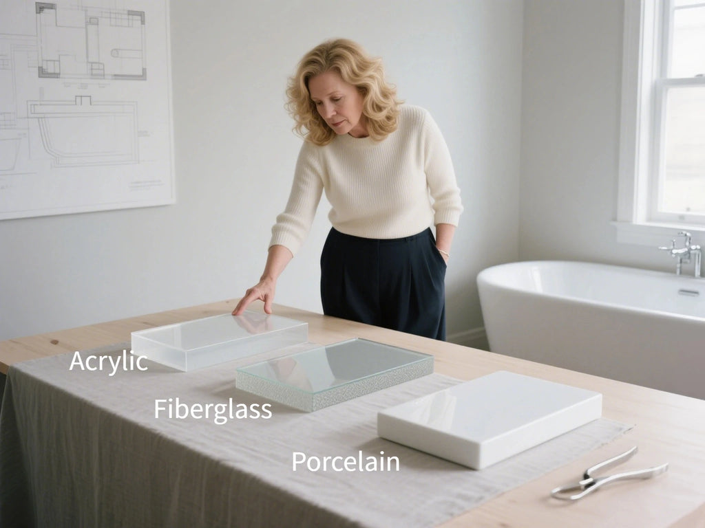 bathtub acrylic vs fiberglass vs porcelain