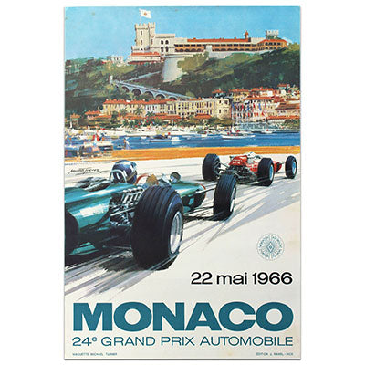 original grand prix poster for monaco 1966