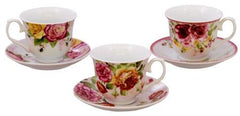 Assorted Rose Bulk Discount Tea Cups and Saucers