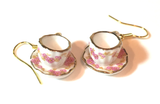 Peach Blossom Tea Cup Earrings