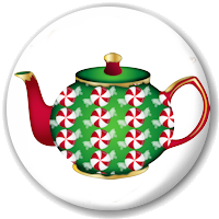 Holiday Tea Cup and Teapot Magnets