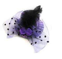 Purple Zebra Tea Party Favor Hat