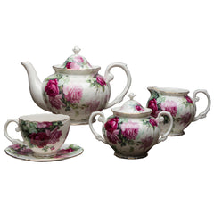 Rose Garden Full Size Porcelain Tea Set