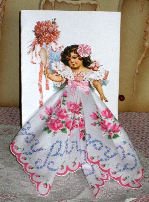 Bouquet Birthday Hanky Card – Roses And Teacups