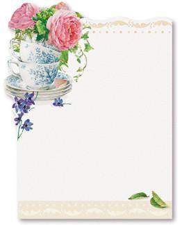 Tea Themed Notepads & Sticky Notes w Tea Cups Teapots and Tea Sets ...