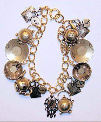 Victorian Tea Time Charm Bracelet – Roses And Teacups