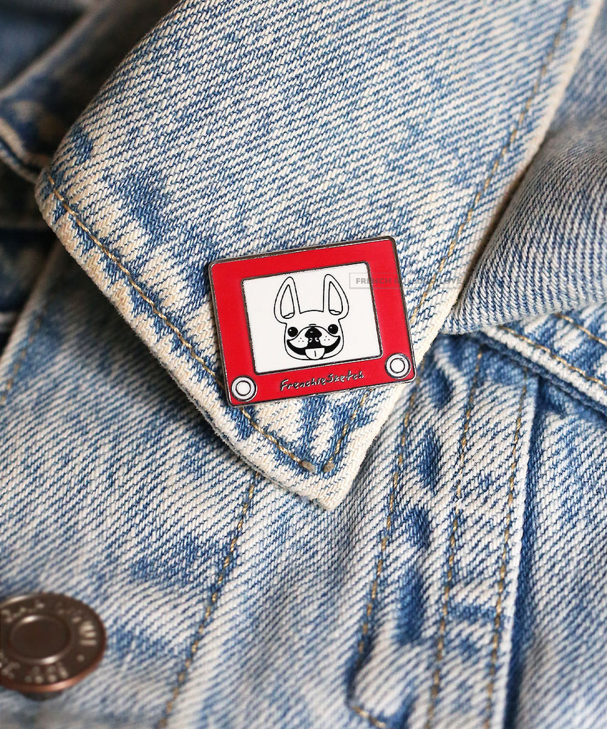 french bulldog enamel pin