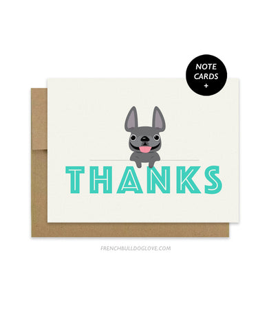 bulldog thank you cards