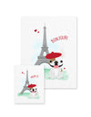 Bonjour/Merci 12 Card French Bulldog Eiffel Tower Set - French Bulldog Love - 7