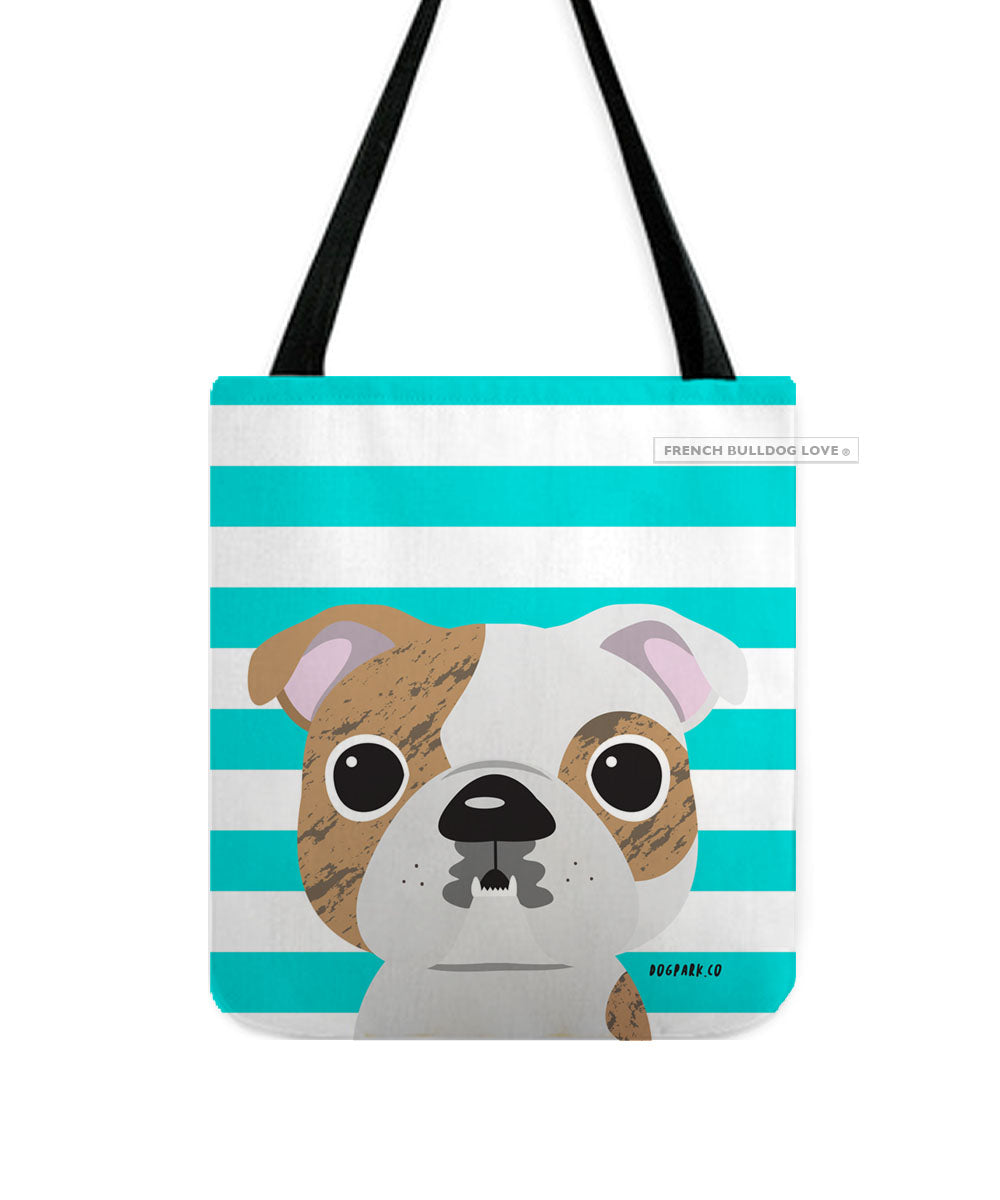 Bulldog Tote Bag - Brindle Bulldog – French Bulldog Love