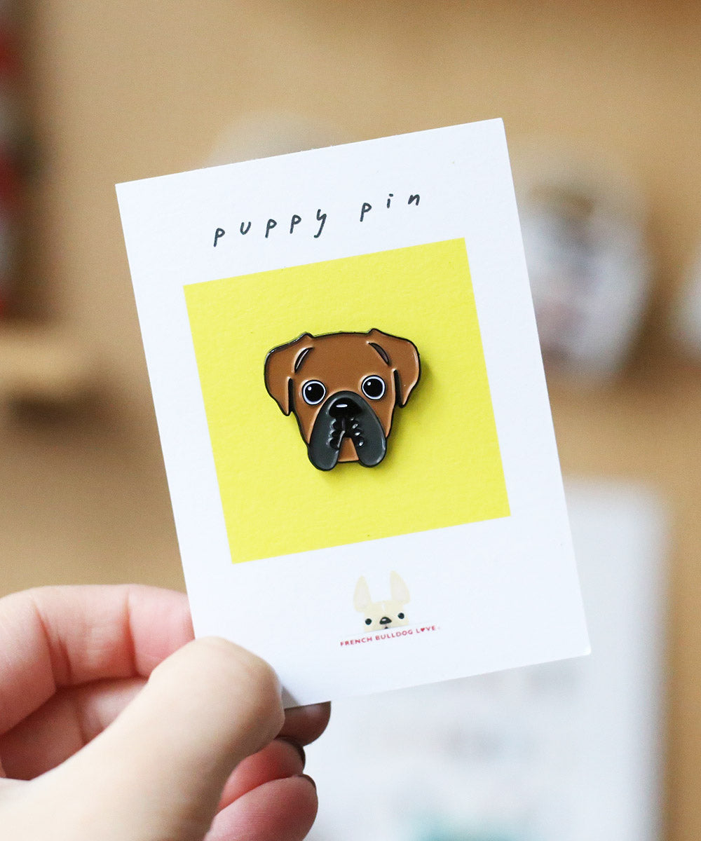 Boxer Enamel Pin - Fawn Boxer – French Bulldog Love