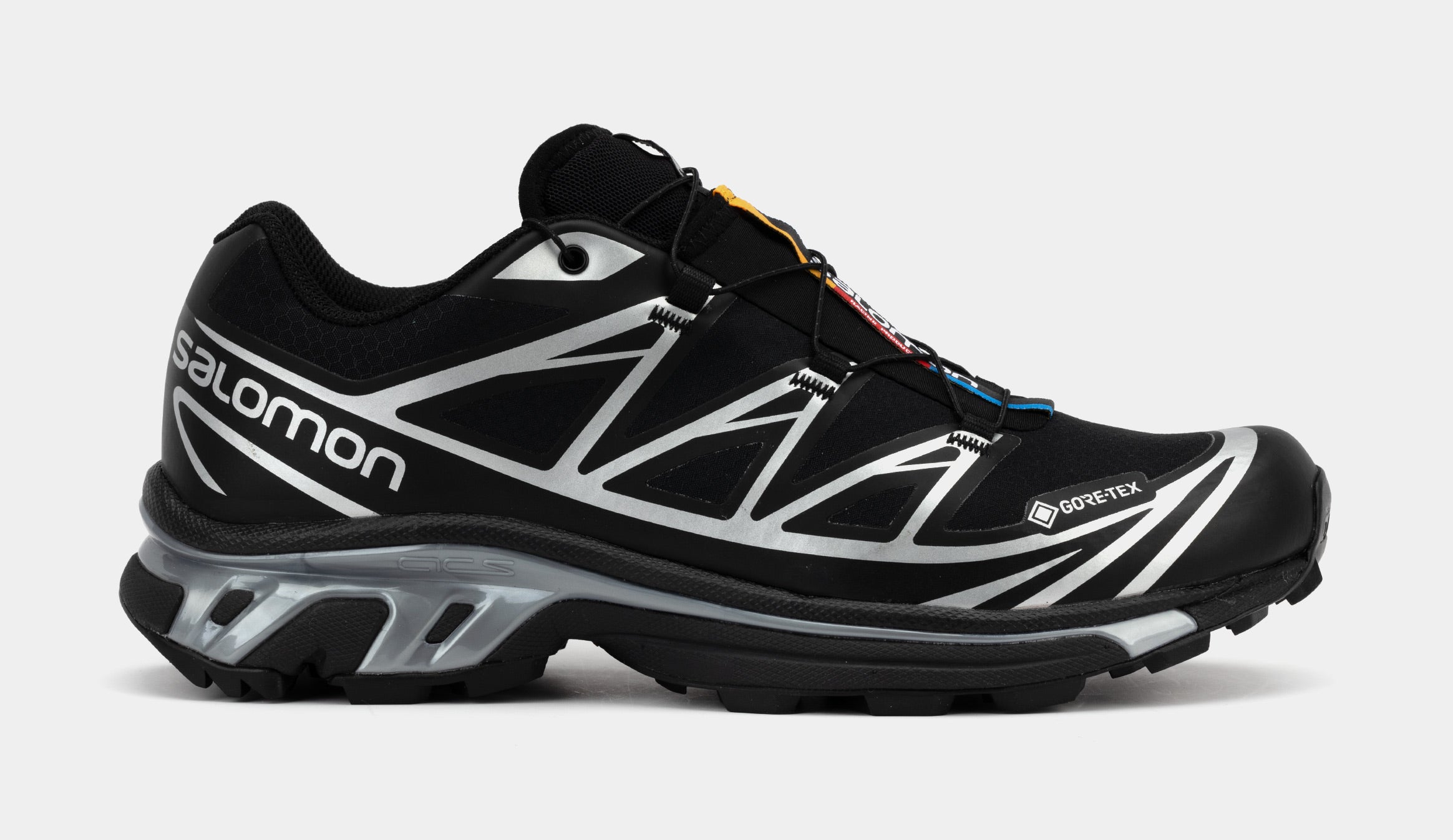 XT 6 Gore Tex Mens Running Shoes (Black/Silver) - Shoe Palace product image