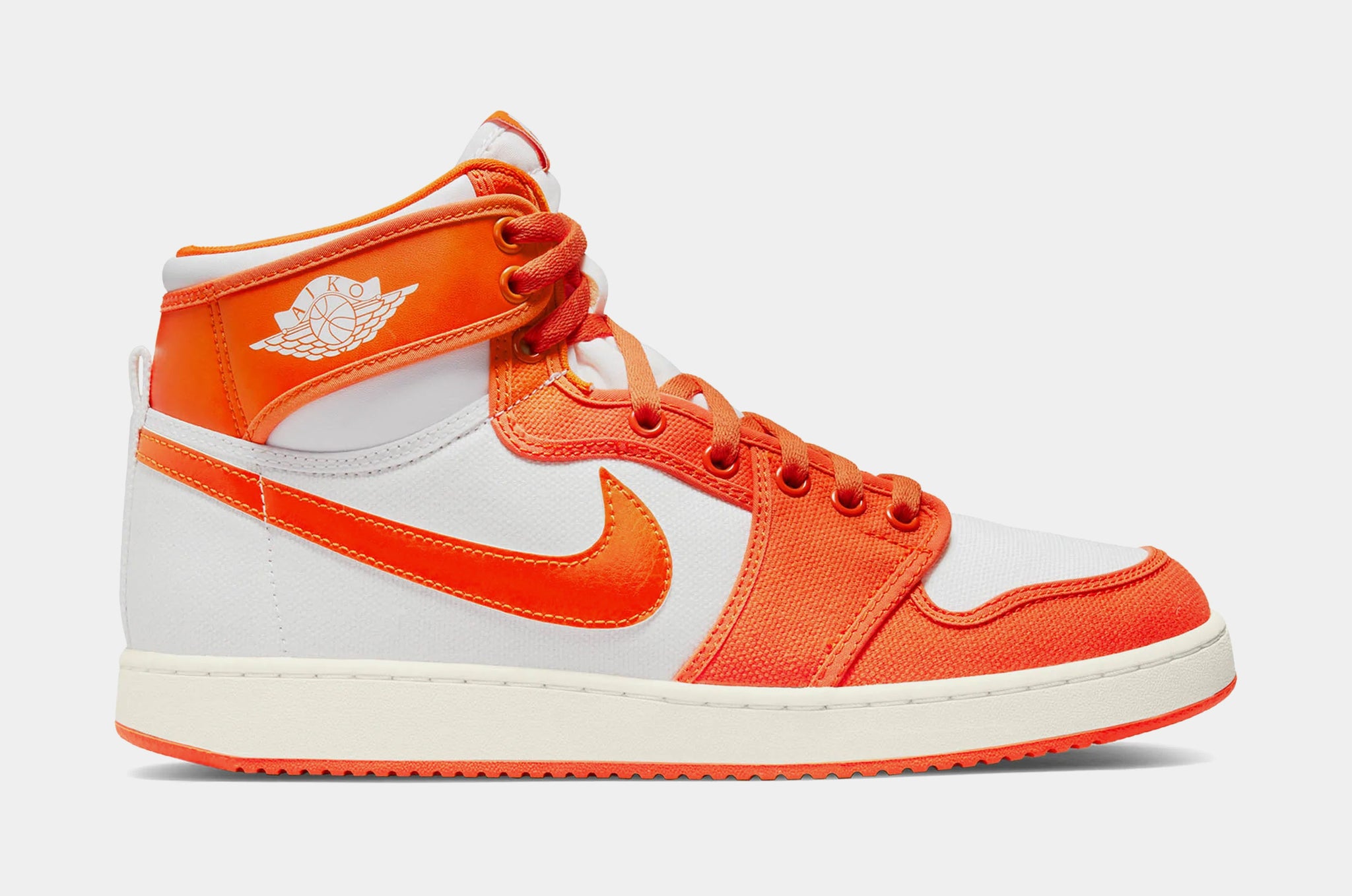 orange and white jordan